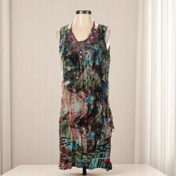 Vasna Boho Tie-dye Dress l SIZE S - Picture 1 of 6